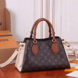  Classic top-handle bag carried on shoulder