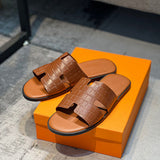 Hermes shoes Style 021 - front view, iconic logo design