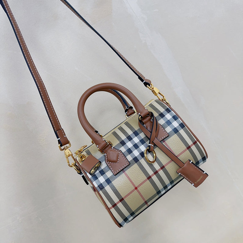 Refined Vegan Leather Handbag - Modern Structured Build | Women's Fashion Handbag #1086 - front view (image 1) of designer-inspired handbag