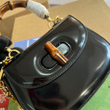 Sleek bag shown from front angle
