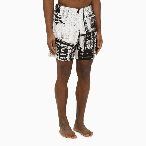 Alexander McQueen Shorts? Alexander Mcqueen Abstract Print Swim Shorts With Logo Men Everyday Lightweight Designer Shorts