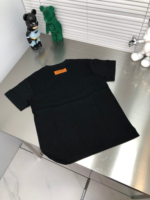 Front view of Louis Vuitton cotton t-shirt with label-forward styling