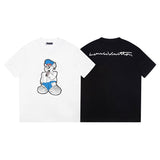 Full styled look of Louis Vuitton cotton t-shirt with monogram-inspired silhouette