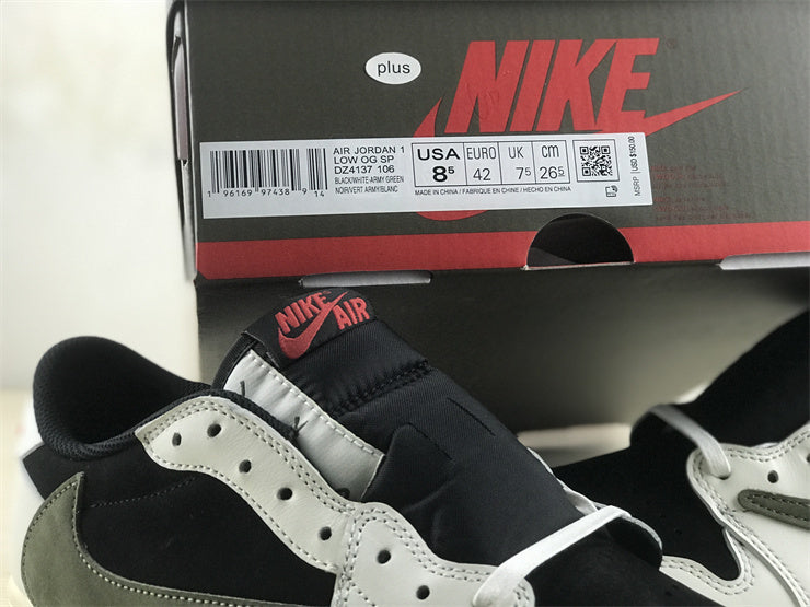 Side profile of Nike muted earth tones sneakers low-top design