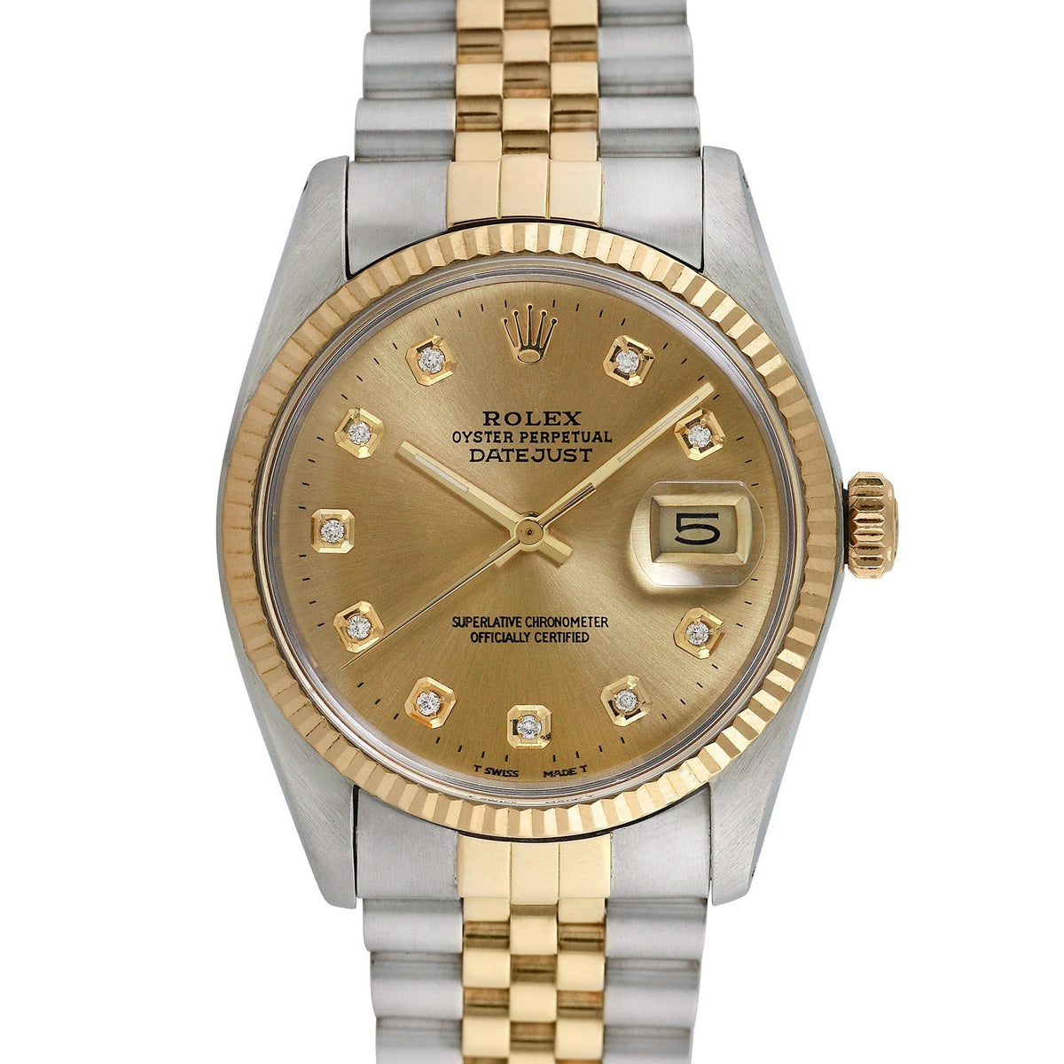 Side view of Rolex men's watch