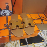 Hermès Red Crisscross Strap Sandals - Sole Detail View