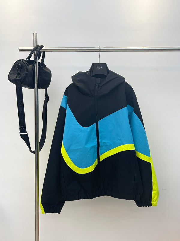 Front view of Louis Vuitton luxury clothing with monogram-inspired silhouette