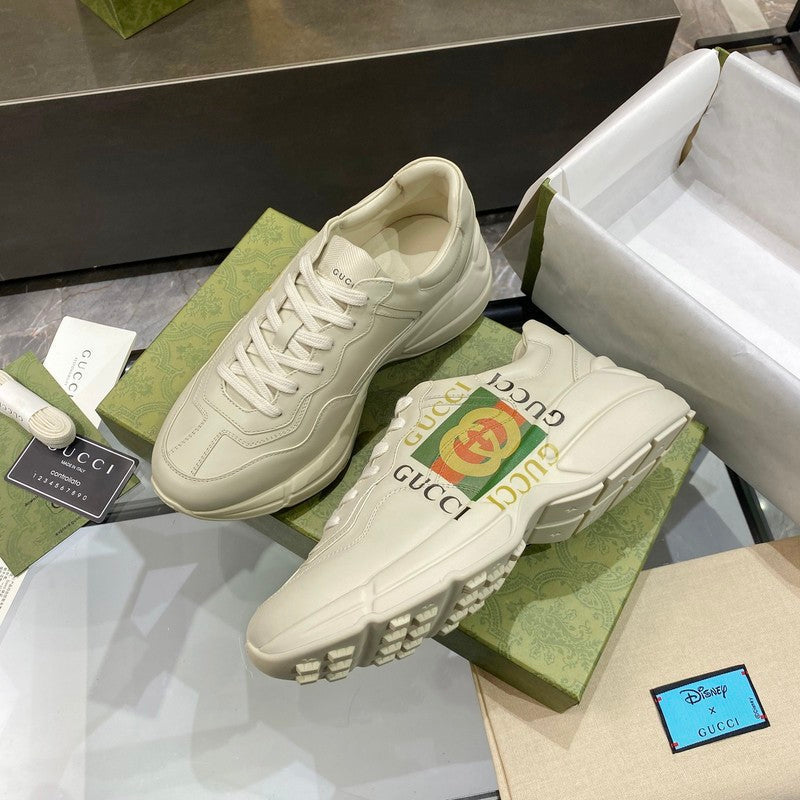 Gucci tonal black luxury sneakers view 7 classic court silhouette