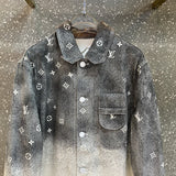 Back view of Louis Vuitton luxury clothing with monogram-inspired silhouette