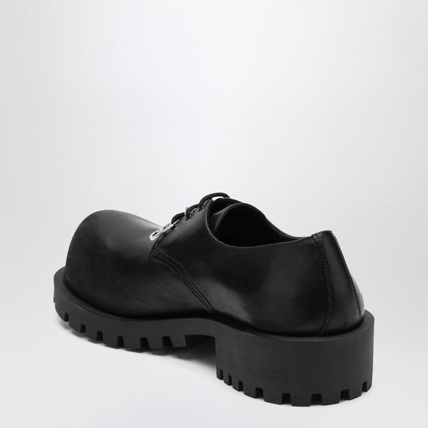 Balenciaga Accessories- Balenciaga Black Leather Derby Hummer Men Luxury Designer Fashion Accessory