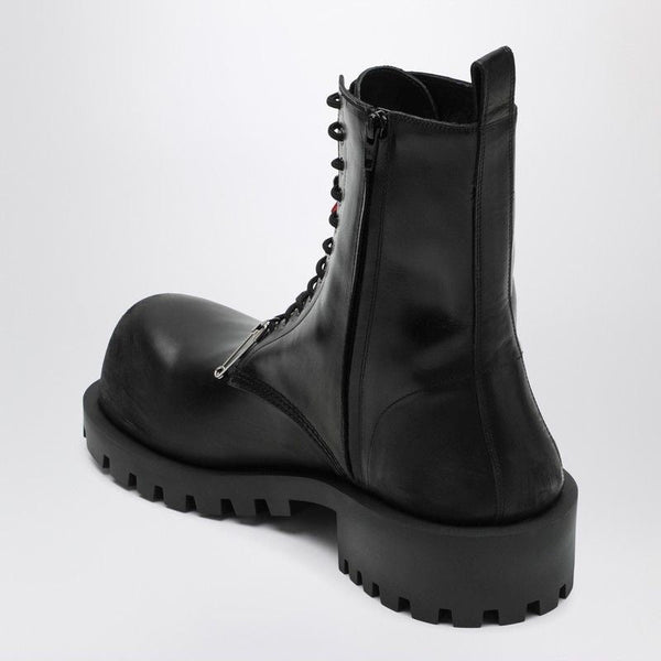 Balenciaga Shoes? BALENCIAGA Leather Hummer Lace-Up Ankle Boots Premium Designer Casual Shoes