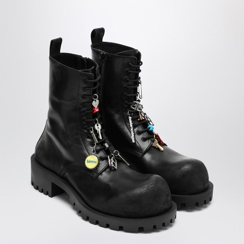 Balenciaga Shoes- BALENCIAGA Leather Hummer Lace-Up Ankle Boots Luxury Lifestyle Designer Footwear