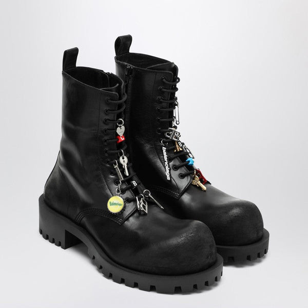 Balenciaga Shoes- Balenciaga Black Leather Hummer Lace-Up Ankle Boots Men Comfortable Everyday Designer Shoes