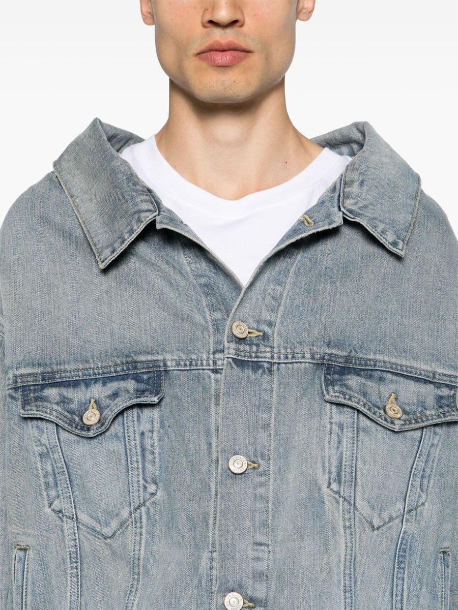 Balenciaga Jackets? BALENCIAGA Off Shoulder Denim Jacket Stylish Everyday Designer Outerwear