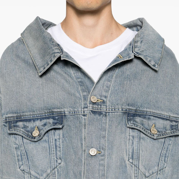 Balenciaga Jackets? BALENCIAGA Off Shoulder Denim Jacket Stylish Everyday Designer Outerwear