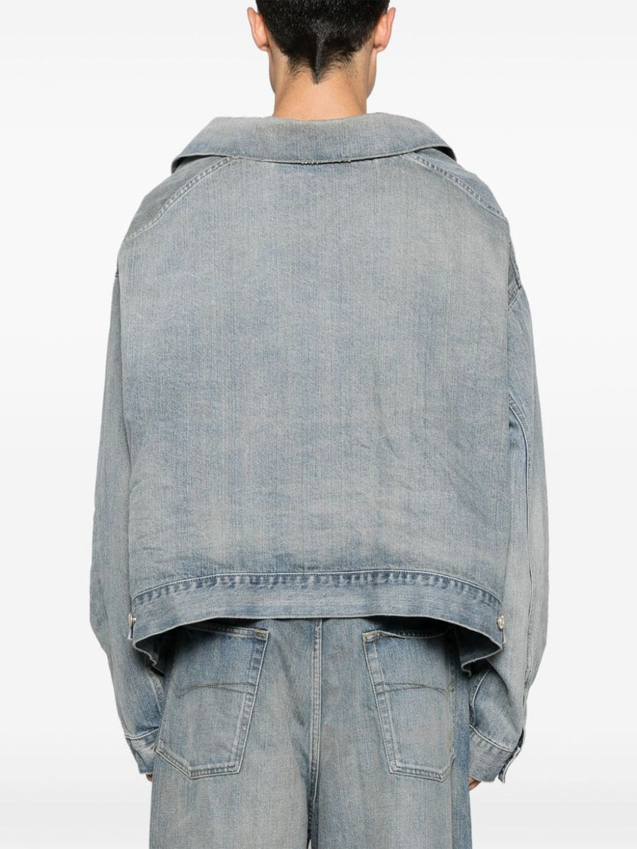 Balenciaga Jackets? BALENCIAGA Off Shoulder Denim Jacket Luxury Designer Outerwear Jacket