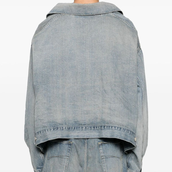 Balenciaga Jackets? BALENCIAGA Off Shoulder Denim Jacket Luxury Designer Outerwear Jacket