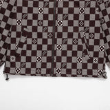 Front view of Louis Vuitton luxury clothing with logo-detail design