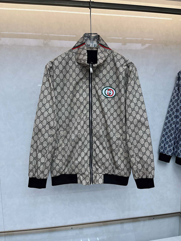 Back view of Gucci luxury clothing with logo-detail design