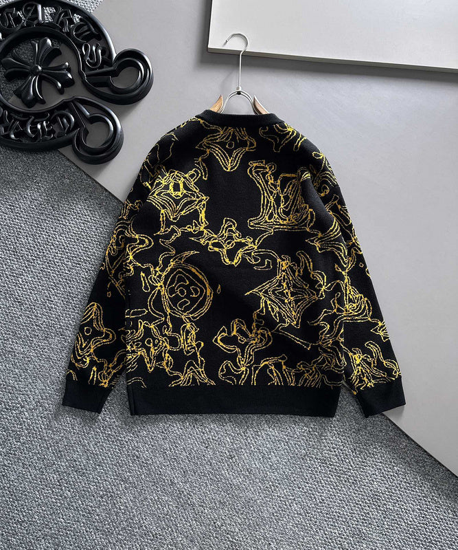 Close-up detail shot of Louis Vuitton luxury clothing with label-forward styling