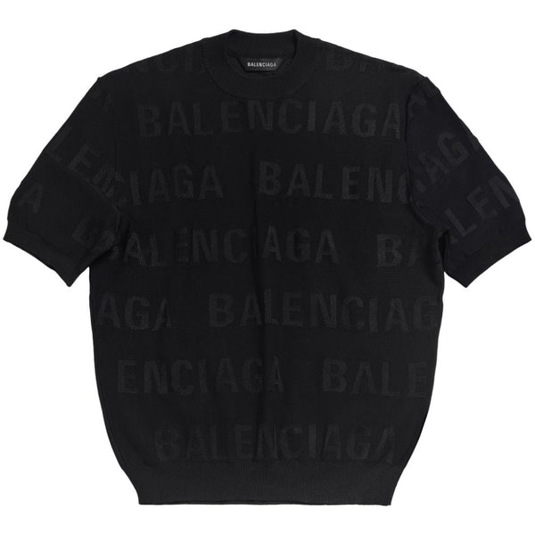 Balenciaga Tops- BALENCIAGA Allover Logo Top for Women - SS24 Premium Designer Casual Top