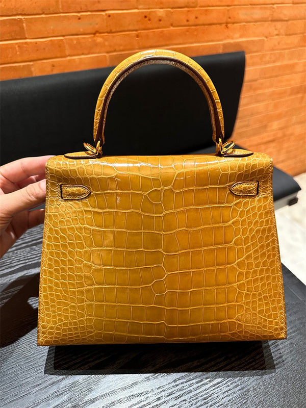Poised bag shown from front angle