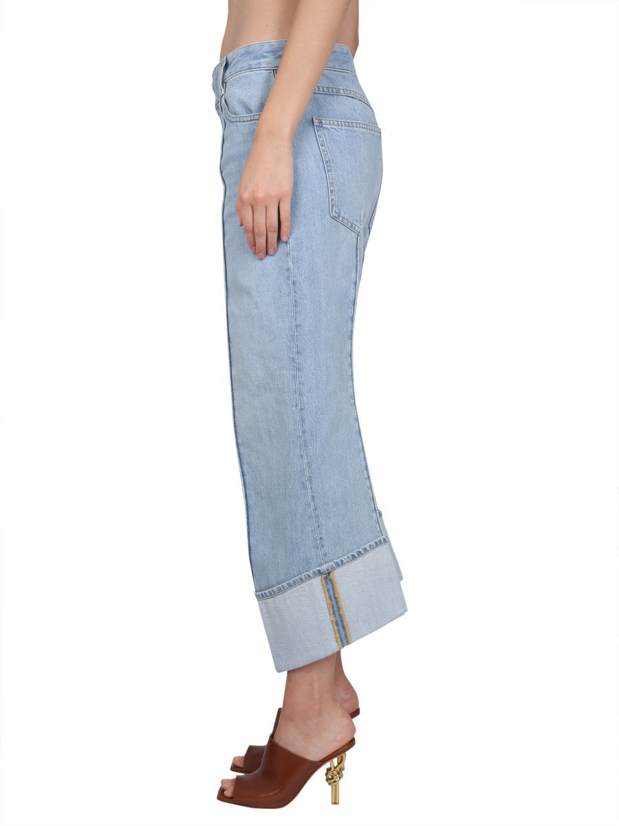 Bottega Veneta Jeans? Bottega Veneta Women Curved Line Jeans Classic Everyday Designer Jeans