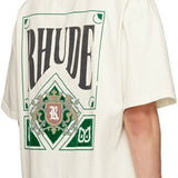 Full styled look of Rhude luxury clothing with relaxed-fit cut