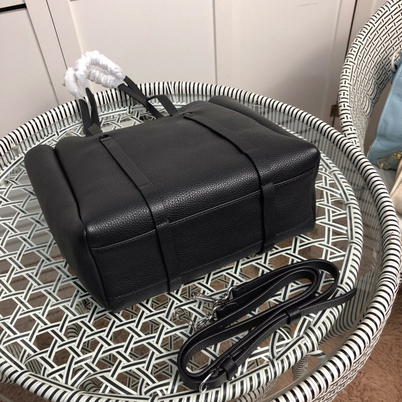 Back view of refined everyday-luxe women's handbag – women's luxury accessory