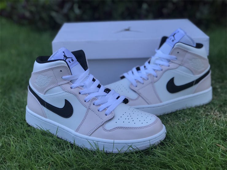 Side profile of Nike neutral cream sneakers sleek tonal finish