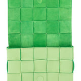 Close-up of Bottega Veneta cross body bags hardware and fine stitching