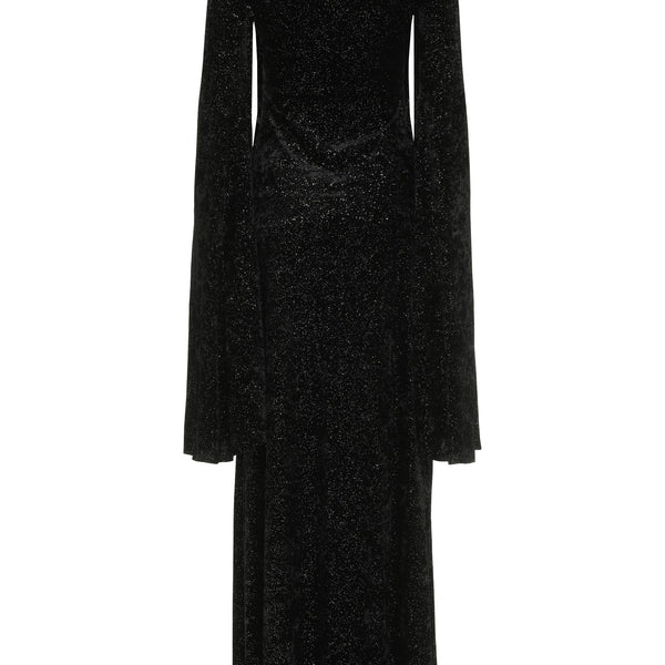 Balenciaga Dresses? BALENCIAGA Velvet Maxi Dress with Wide Sleeves Chic Everyday Designer Dress