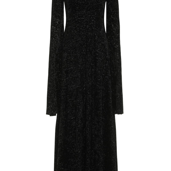 Balenciaga Dresses? BALENCIAGA Velvet Maxi Dress with Wide Sleeves Chic Everyday Designer Dress