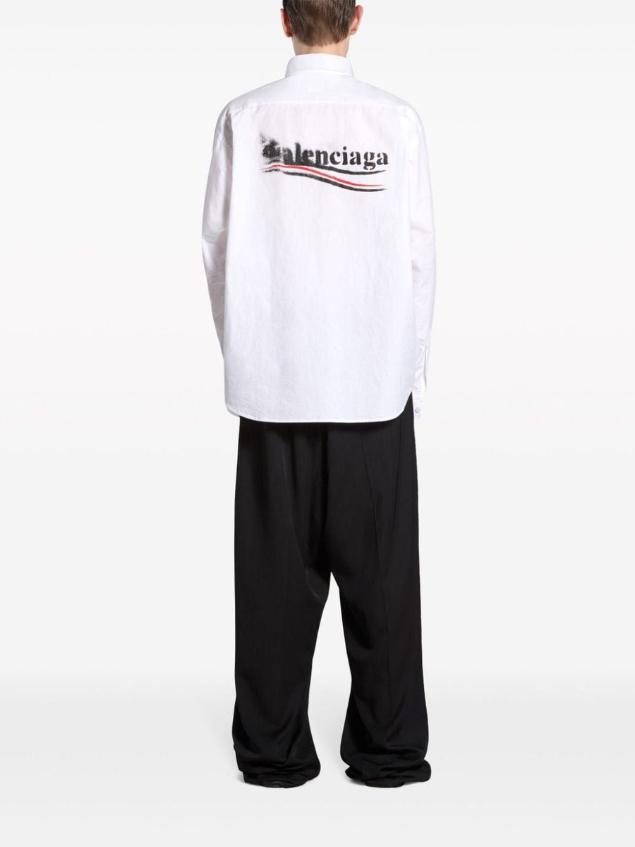Balenciaga Tops- BALENCIAGA Long Sleeve Oversized Fit Shirt Elegant Everyday Designer Top