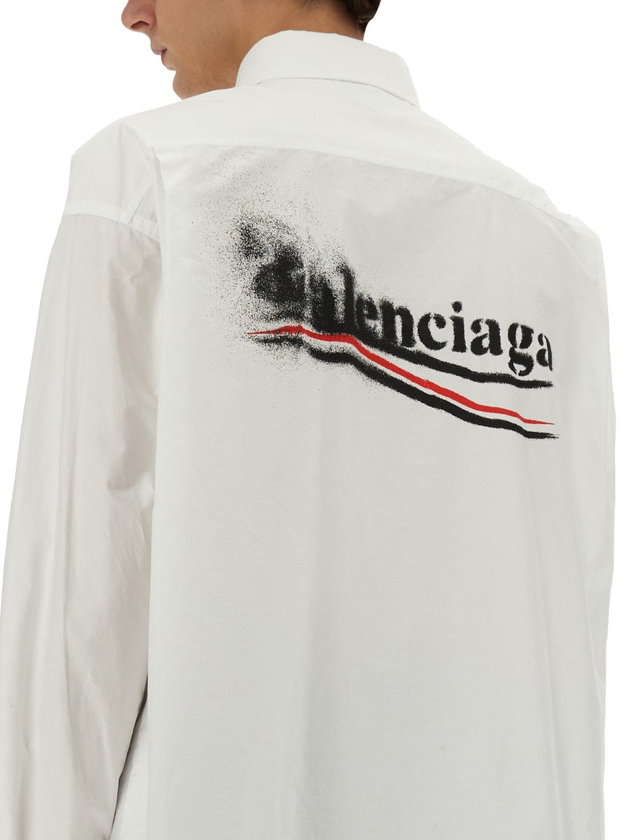 Balenciaga Tops- BALENCIAGA Large Fit Cotton Shirt for Men Elegant Everyday Designer Top