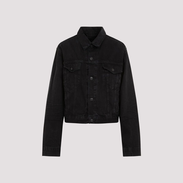 Balenciaga Jackets- BALENCIAGA Faded Mini Denim Jacket Stylish Everyday Designer Outerwear