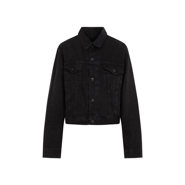 Balenciaga Jackets- BALENCIAGA Faded Mini Denim Jacket Stylish Everyday Designer Outerwear