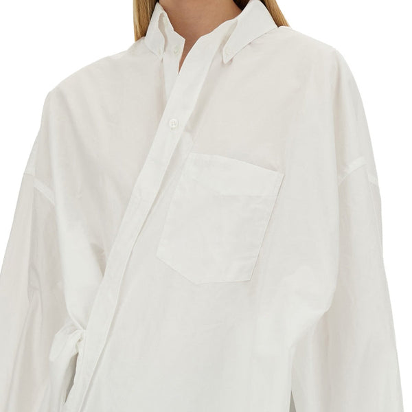 Balenciaga Tops? BALENCIAGA Wrap Shirt, Size S Elegant Everyday Designer Top