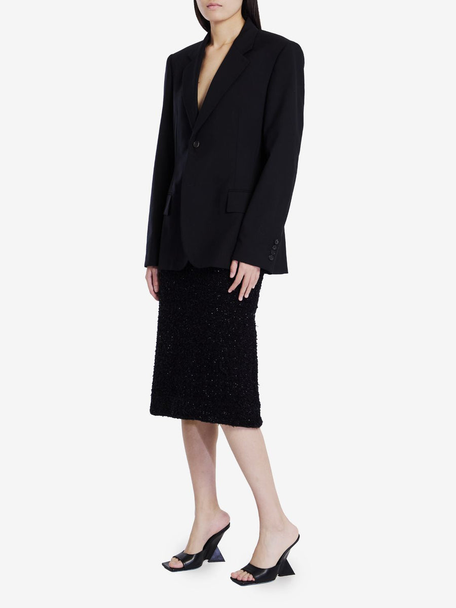 Balenciaga premium outerwear detail and craftsmanship close-up