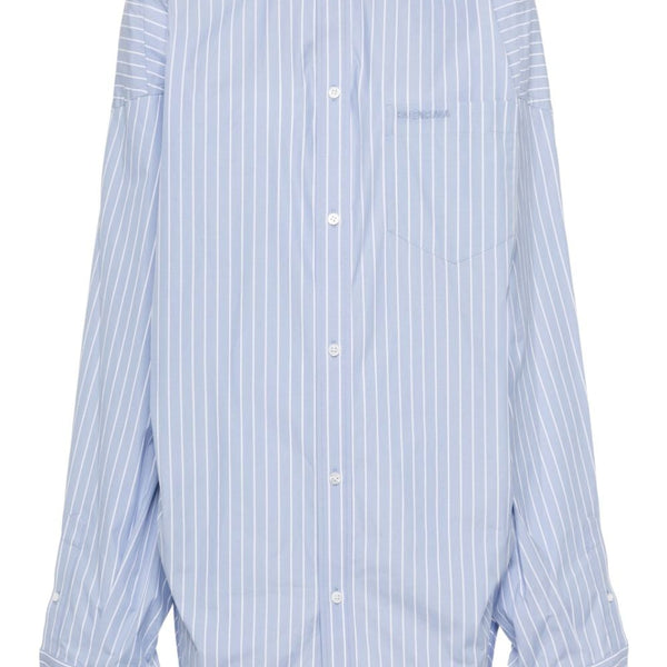 Balenciaga Tops? BALENCIAGA Striped Cotton Shirt for Women Elegant Everyday Designer Top