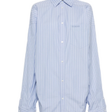 Close-up of Balenciaga shirts hardware and fine stitching