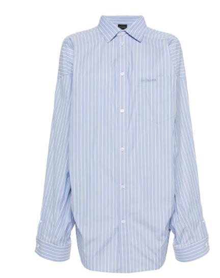Balenciaga Tops? BALENCIAGA Striped Cotton Shirt for Women Premium Designer Casual Top