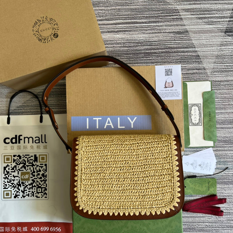 Side view of smart structured handbag