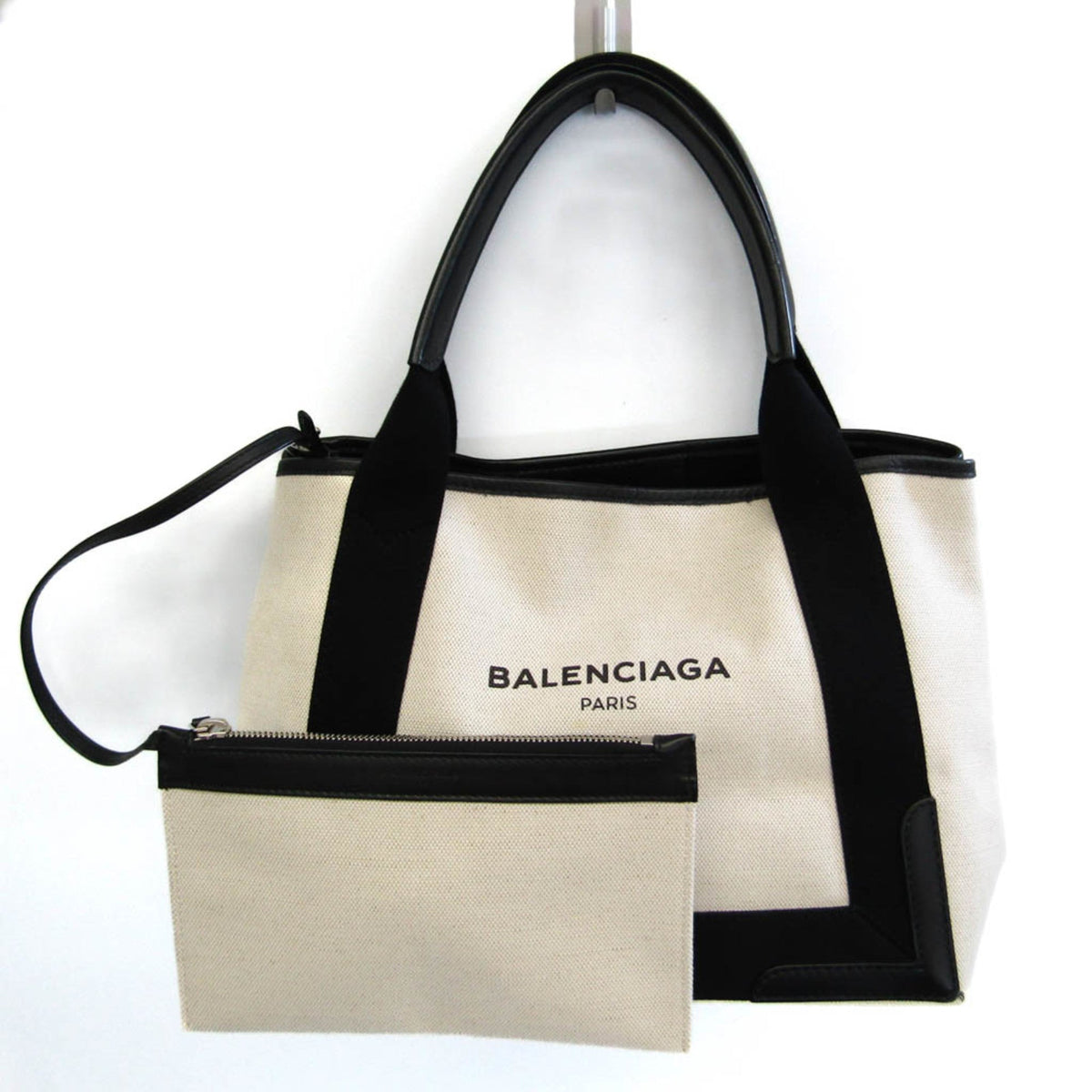 Balenciaga Navy Cabas Handbag | Luxury Canvas Tote Bag