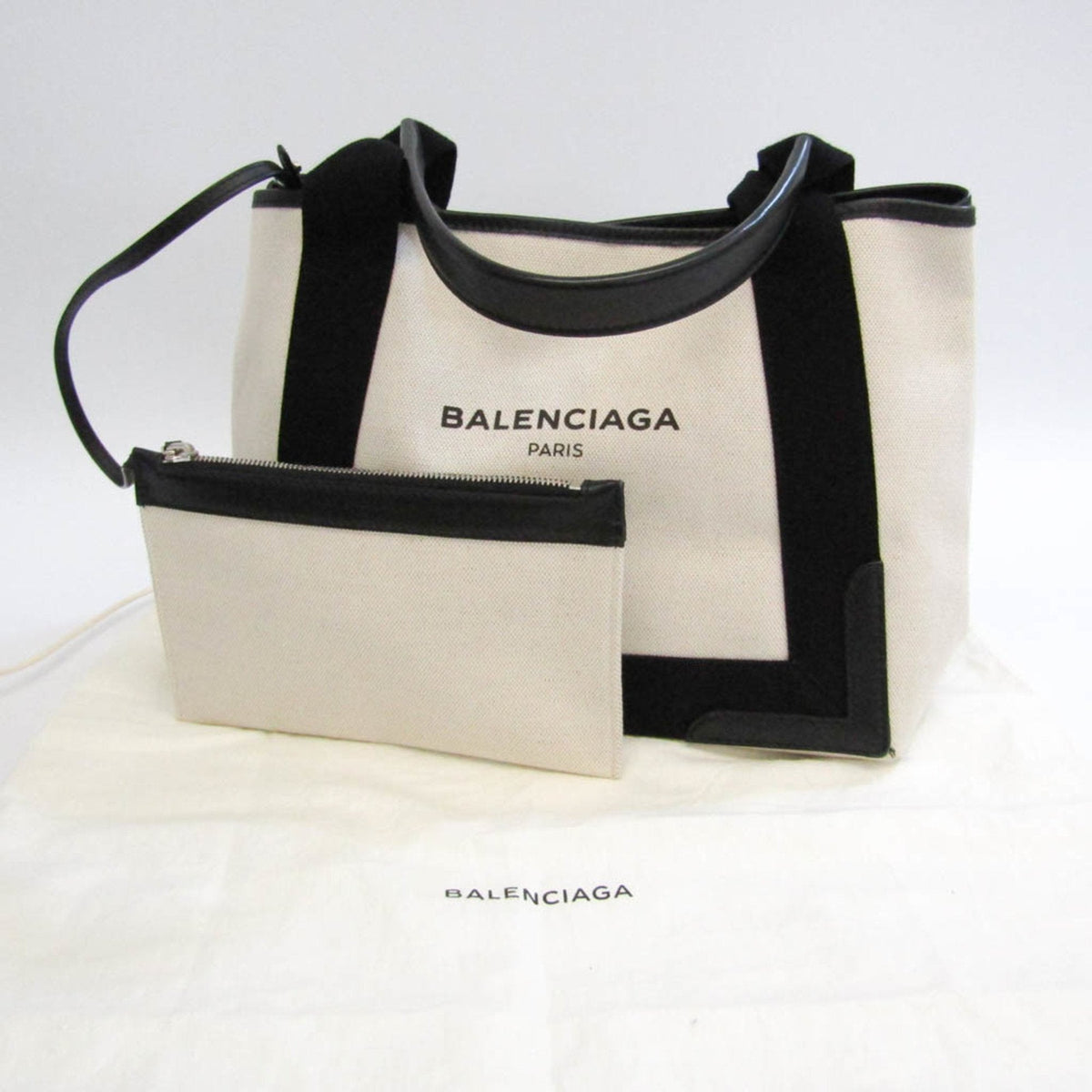 Balenciaga Navy Cabas Handbag | Luxury Canvas Tote Bag