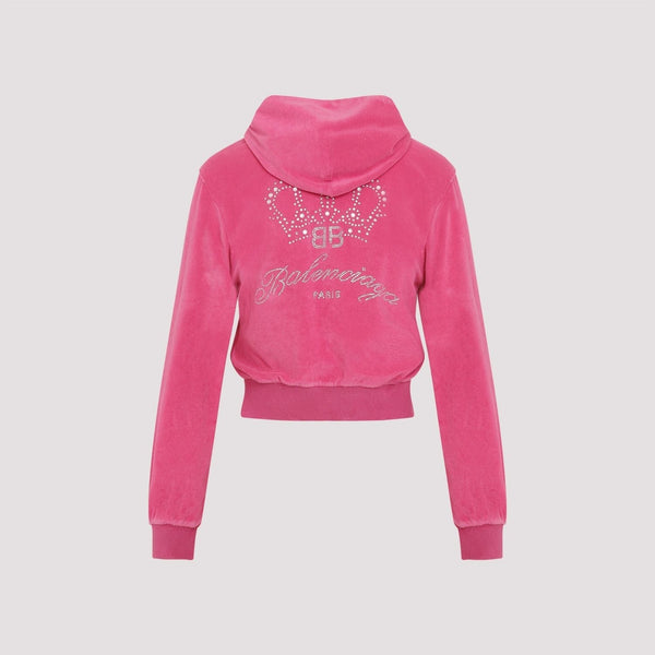 Balenciaga Jackets- BALENCIAGA Chenille Sweatshirt Mini Jacket for Women Luxury Designer Outerwear Jacket