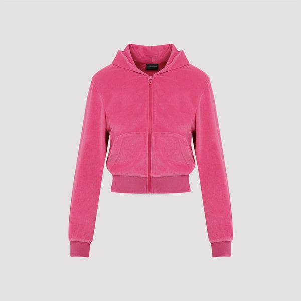 Balenciaga Jackets- BALENCIAGA Chenille Sweatshirt Mini Jacket for Women Luxury Designer Outerwear Jacket
