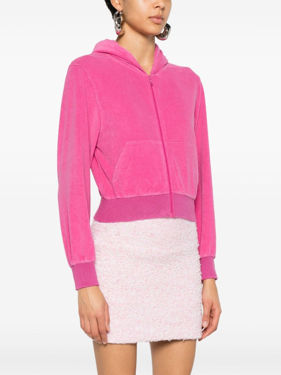 Balenciaga Hoodies? BALENCIAGA Mini Velvet Zipped Hoodie for Women Comfortable Luxury Streetwear Hoodie