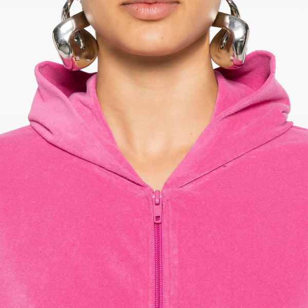 Balenciaga Hoodies? BALENCIAGA Mini Velvet Zipped Hoodie for Women Comfortable Luxury Streetwear Hoodie