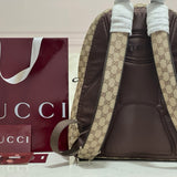 Front view of Gucci premium Backpack with iconic logo hardware